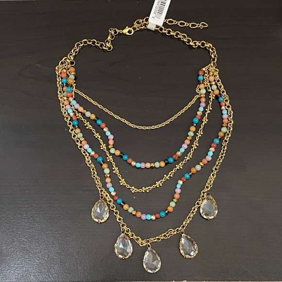 NORDSTROM Multi-layered Beads and Chains Necklace NWT - Picture 5 of 11